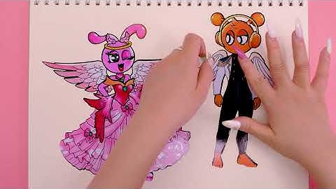 Incredibox Sprunki Sinner Edition But PINKI and WENDA as ANGEL PRINCESSES 👑🪽 SUS MOD #diy #paper