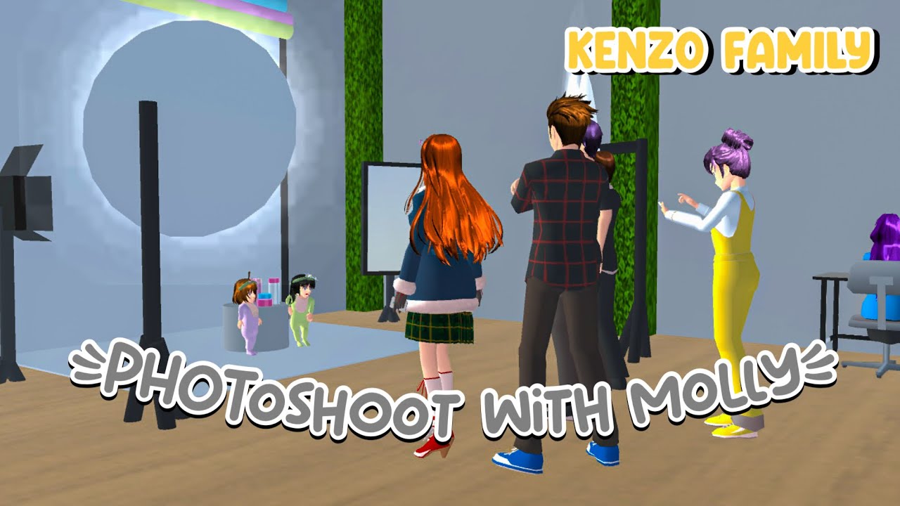KENZO FAMILY | PHOTOSHOOT WITH MOLLY | DRAMA SAKURA SCHOOL SIMULATOR