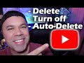 How to delete youtube history on app  turn off or autodelete