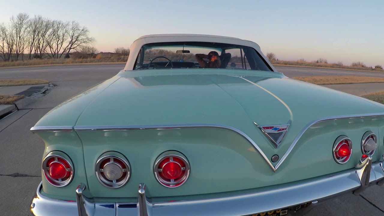 1961 impala Convertible sea foam green YouTube