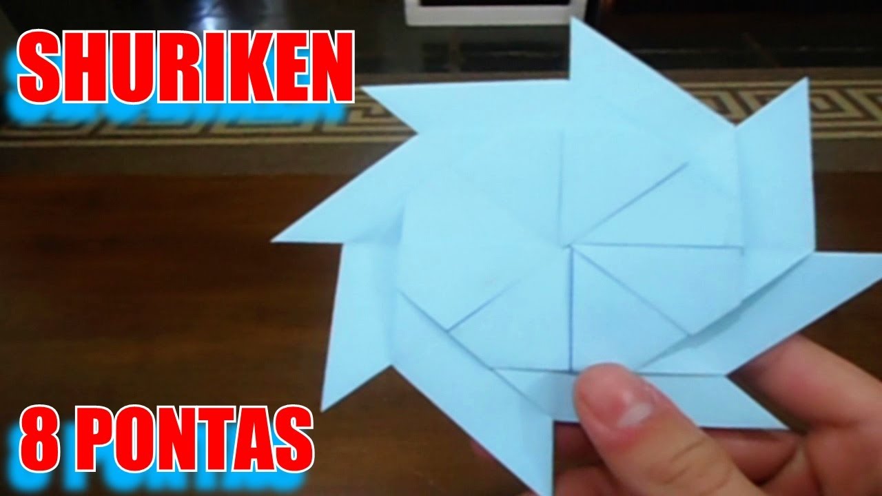Como Fazer uma Shuriken de 8 pontas que se Transforma! - Origami 