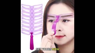 8 Shapes of Eyebrow Stencils - crazy eyebrow hack?! | trying eyebrow stencils