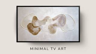 8H Luxury Neutral Abstract TV Art | Elegant Minimal Ambient Visual for Calm Modern Interiors