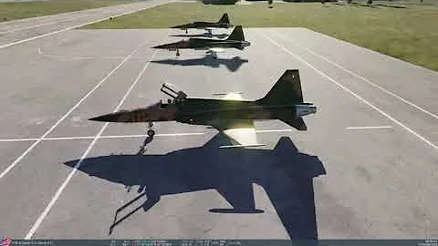 DCS F5 Tiger II Cold Start, Taxi and Take off