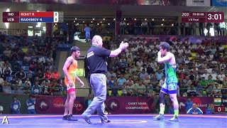 1/8 FS - 65 kg: R. ROHIT (IND) v. N. RAKHIMOV (UZB)