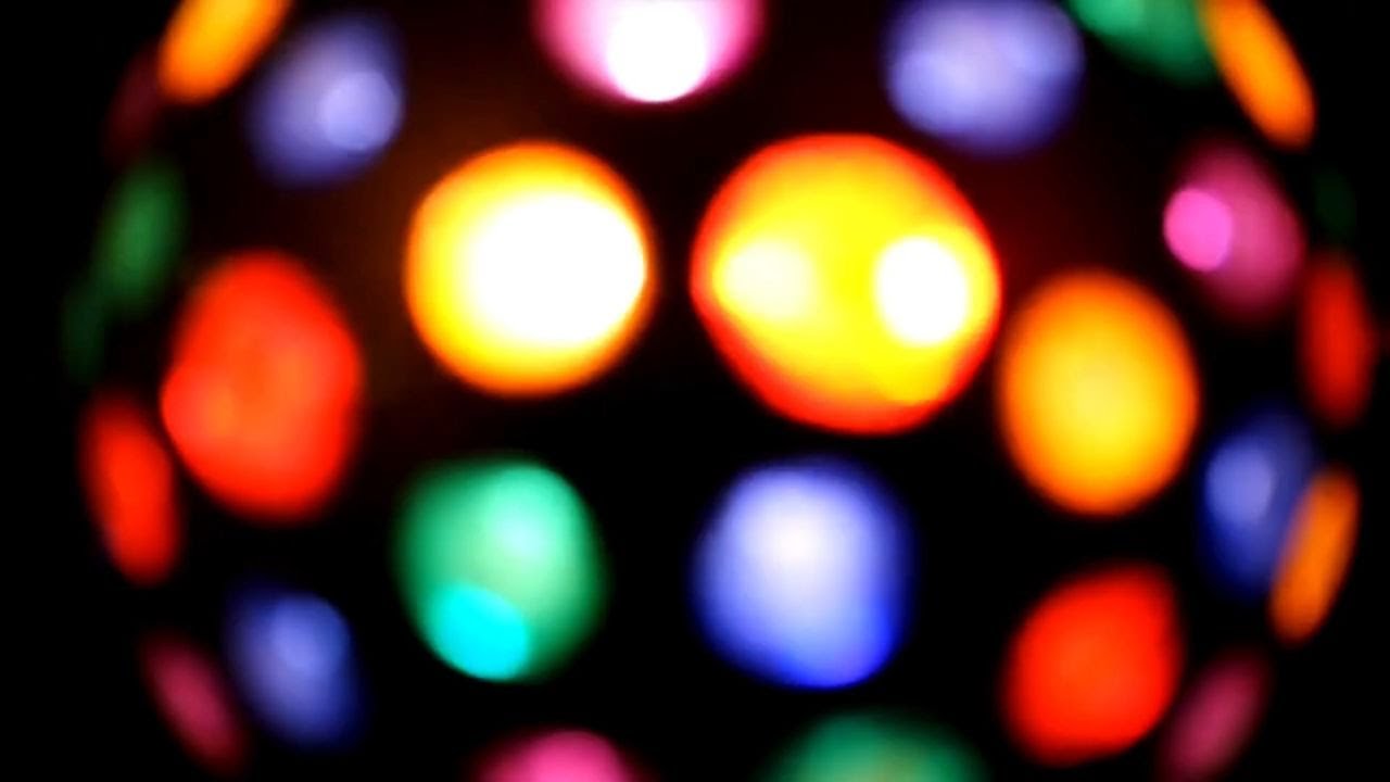 Colorful Big Disco Ball Rotating Neon Party Lights YouTube