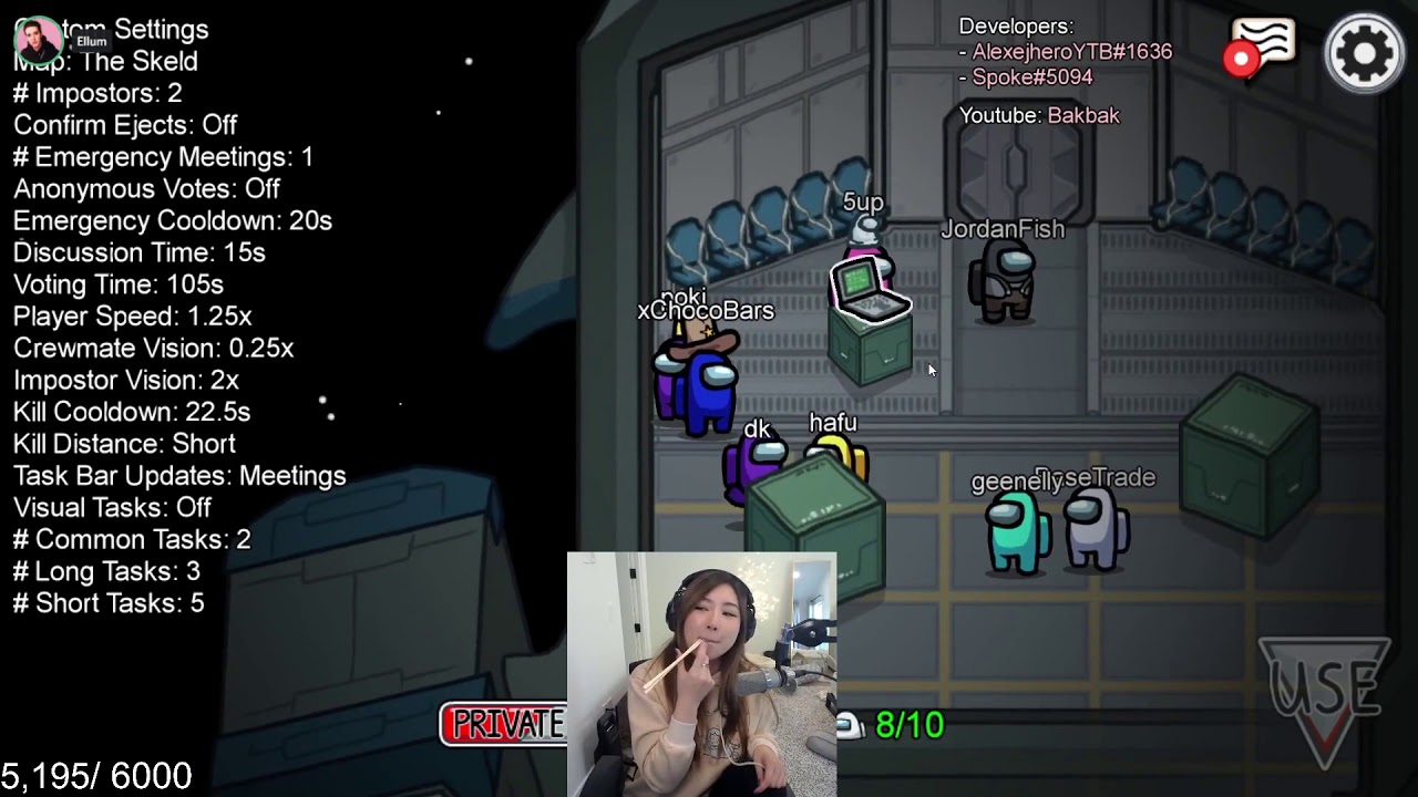 Janet Does A Steve Impression - Among Us(With Pokimane, 5up, Hafu and friends)