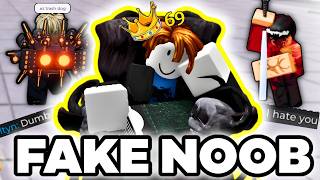 FAKE NOOB DESTROYS Pro Players in a PRO SERVER... 💀🙏 (they ragequit) The Strongest Battlegrounds