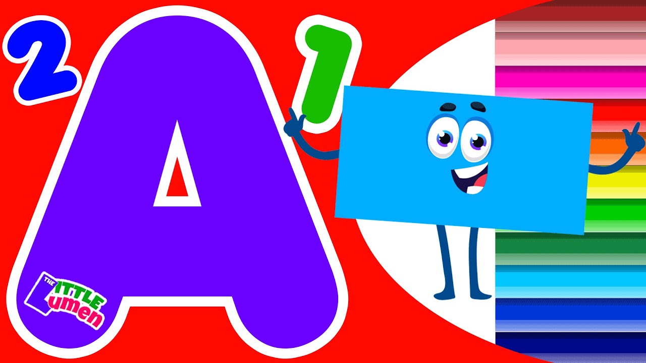 ABC & 123 Colorful Adventure Learn Shapes with Fun! #kidsvideo - YouTube