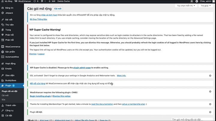Hướng dẫn cài đặt wp super cache settings