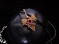 Wire-Wrap Red Ruby Shark Tooth Pendant