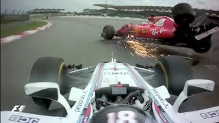 F1 Williams Onboard Crashes