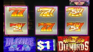 15X! NEW! WHITE HOT DIAMONDS + BLAZING $7$ + 5 REEL DOUBLE DIAMOND SLOT PLAY! FREE GAMES! NICE WINS! screenshot 4