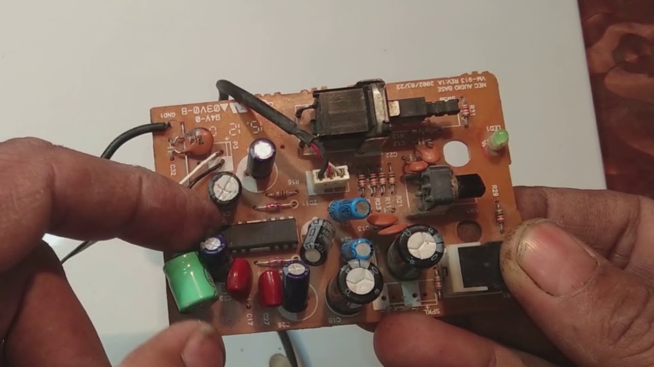 Amplifier board repairing. How to repair audio amplifier. stereo amplifier LA4227 amplifier