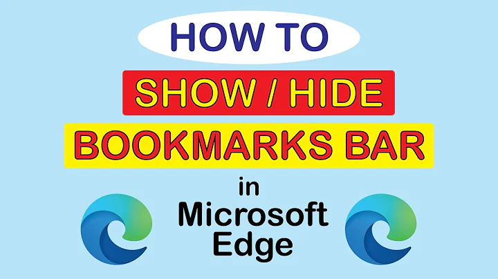 How To Hide Or Show The Bookmarks Bar In The Microsoft Edge Web Browser | PC |