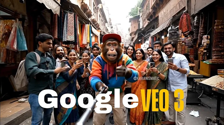 Veo 3 :  When a Monkey Becomes a Vlogger in India 😂📸