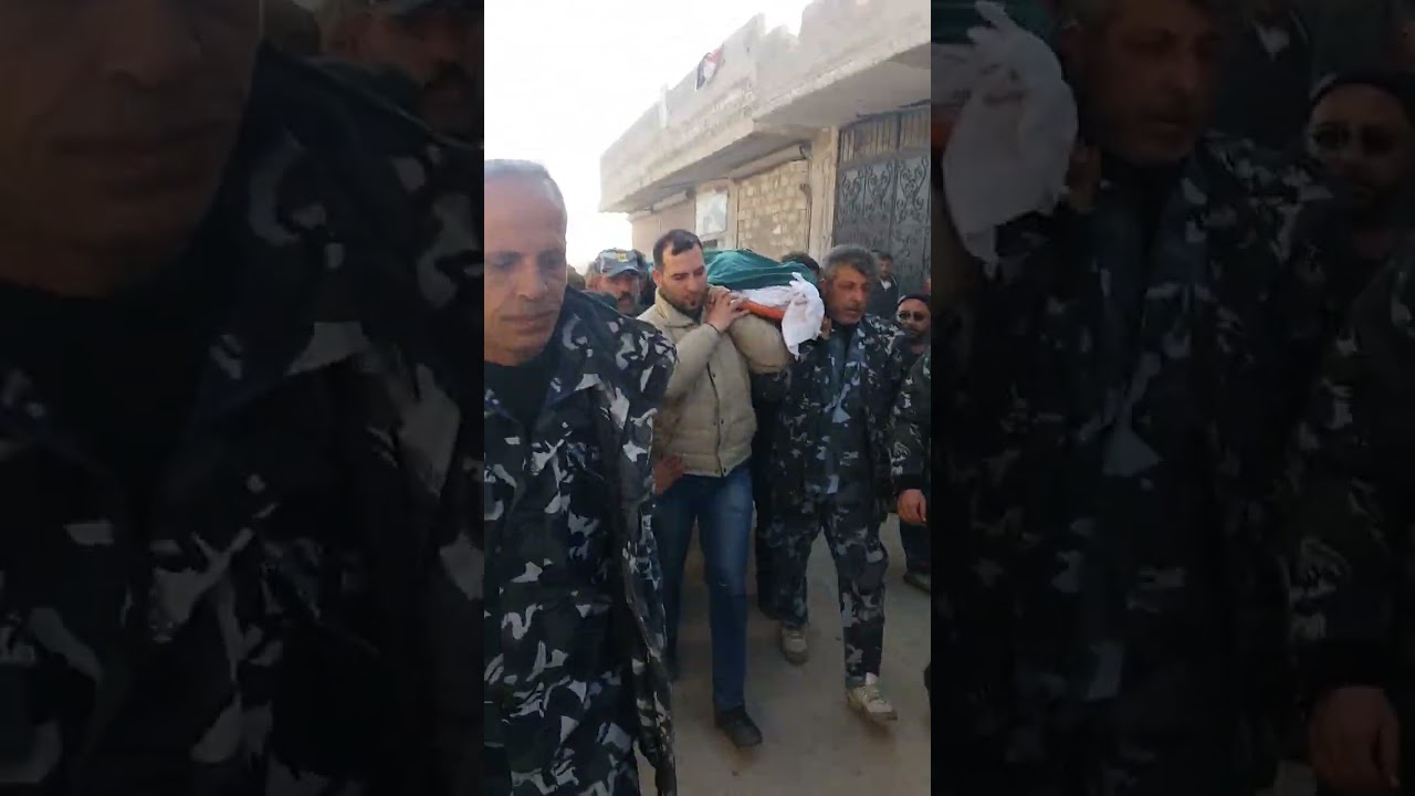 تشييع و دفن الشهيد جنيد العيسى قرية عران بريف الباب