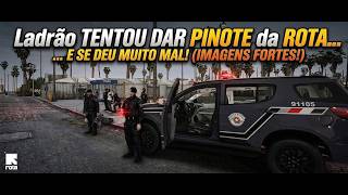 🚨 ROTA COMANDO | Motociclista tenta evasão, perde o controle e cai durante acompanhamento FIVEM RP