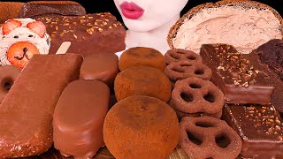 ASMR MUKBANG｜CHOCOLATE PARTY *ICE CREAM, MOCHI, NUTELLA, TICO, MADELEINE 초콜릿 디저트 먹방 EATING SOUNDS