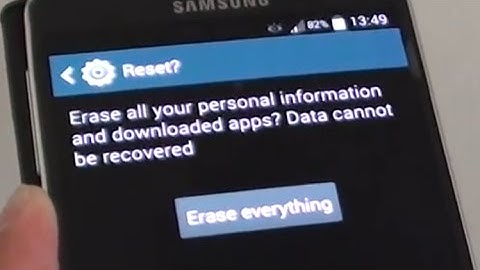Samsung Galaxy Note 3: How to Hard Reset & Format the Data From Settings Menu