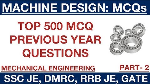 Machine Design MCQ | MCQ on Machine Design | Mechanical Engineering |Machine Design Questions Part-2