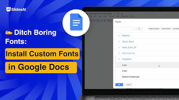 How to Install Custom Fonts in Google Docs (Easy Step-by-Step Guide)