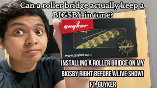 Bigsby Vibrato Won't Stay In Tune? Try A ROLLER BRIDGE! | Installing A Roller Bridge Before A Show!