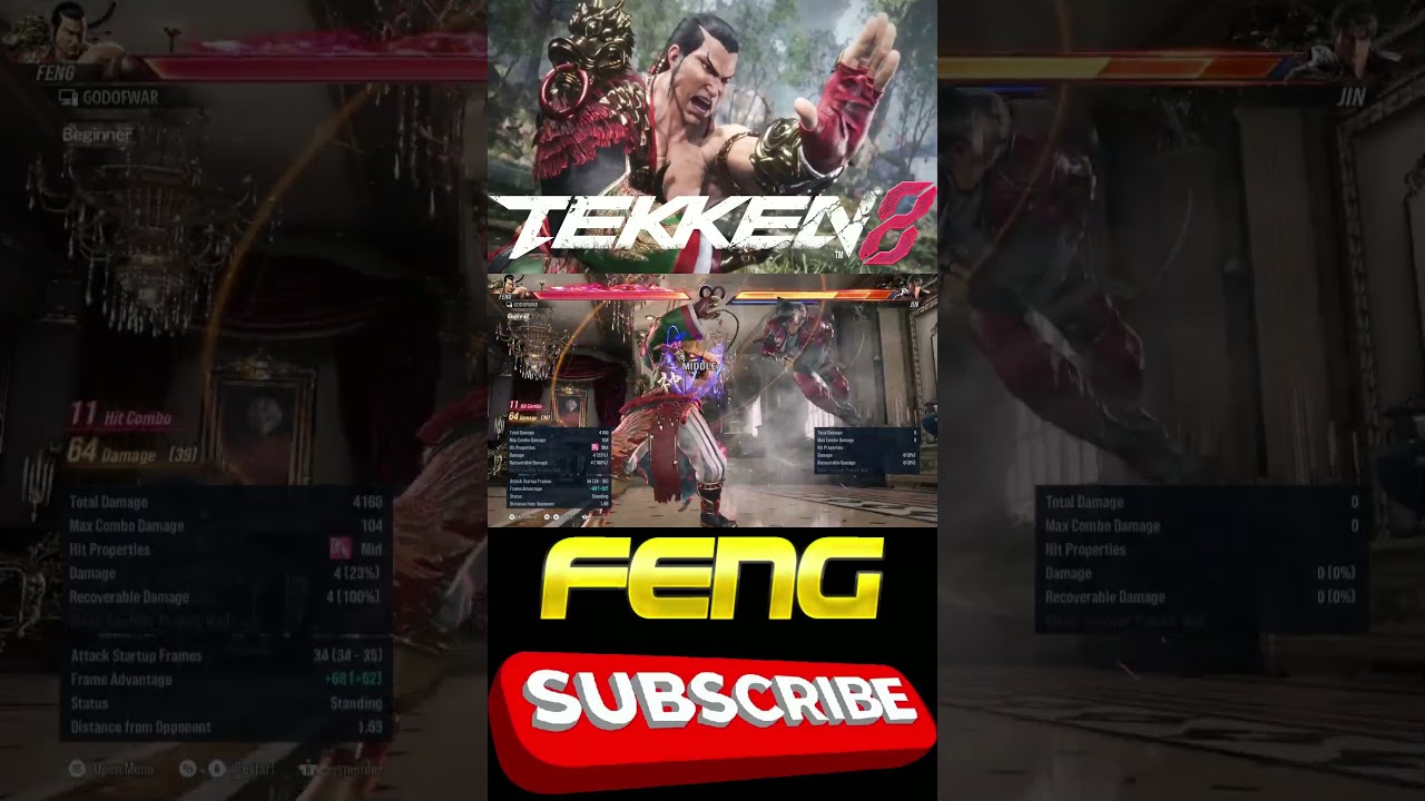 Tekken 8 🔥Feng unbelievable Combo By 🔥 DreadPrince 