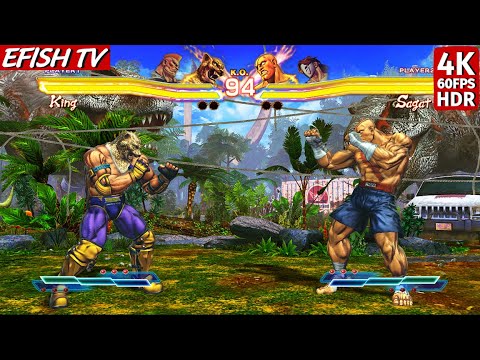 King & Jack-X vs Sagat & Vega (Hardest AI) - Street Fighter X Tekken | 4K 60FPS HDR