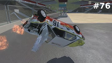 BeamNG Drive: Car Jump Arena Crashes and Rolls 76 NO MUSIC