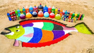 How to make Rainbow Flounder Fish with Orbeez, Big Coca Cola, Mirinda vs Mentos & Popular Sodas by Toys King 206,422 views 2 months ago 10 minutes, 59 seconds