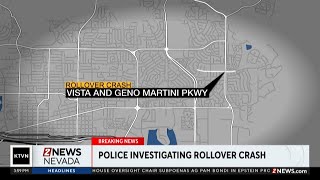Sparks Police on scene of rollover crash in east Sparks