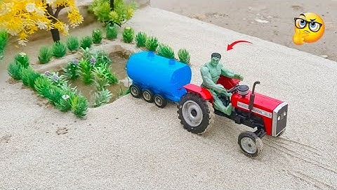 Diy Tractor Water tanker Science Project || Tractor Video  || Tractor trolley Video || Mini Creator