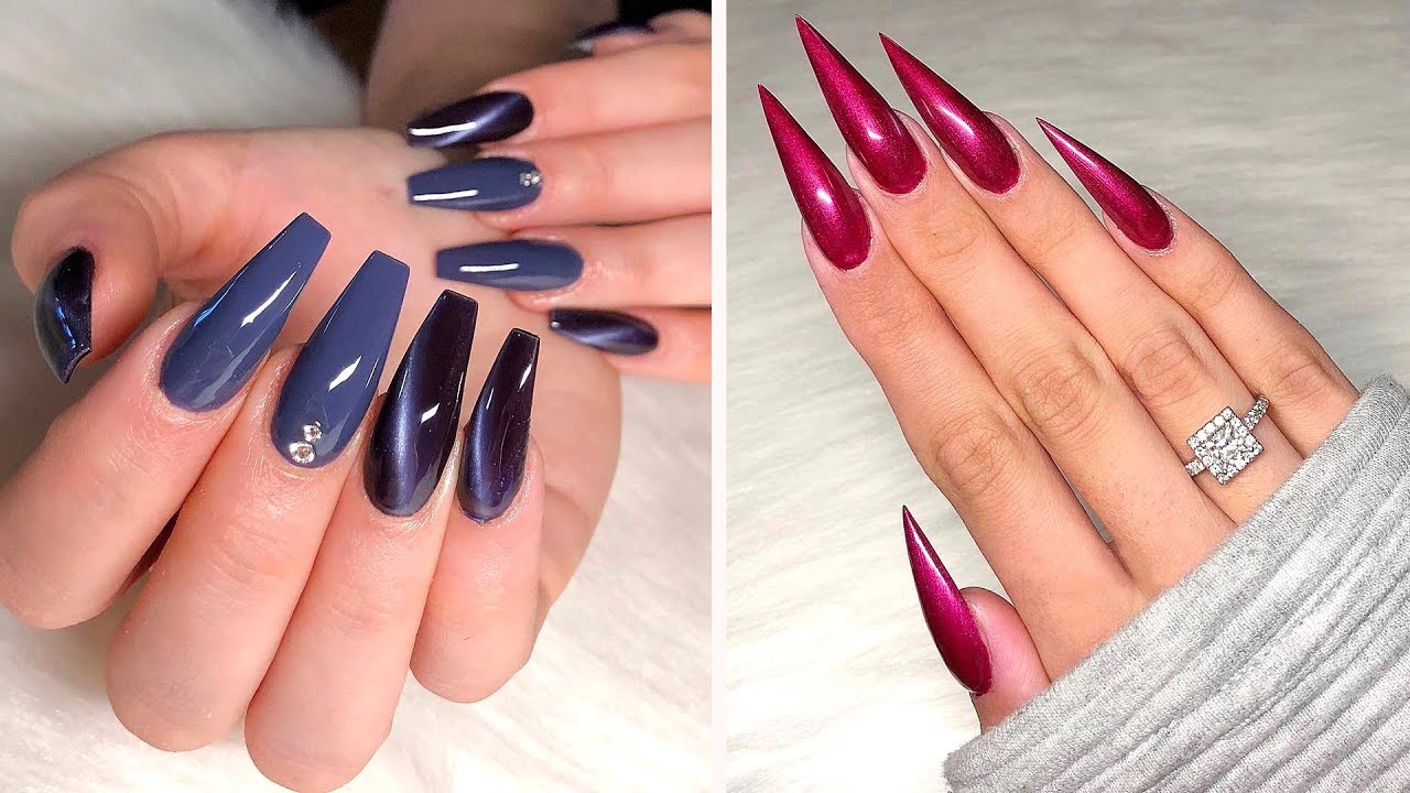 5. One Finger Nail Designs for Long Nails - wide 4