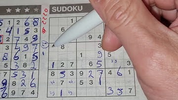 (#2220) Monday. Four Stars Sudoku puzzle. Bonus Extra edition. 01-25-2021 Extra part 2 of 4