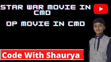 HOW TO PLAY STAR WAR MOVIE IN COMMAND PROMPT
