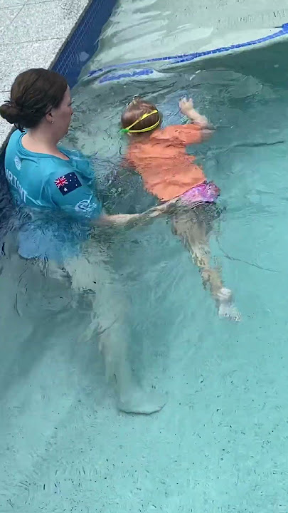 Cute Baby Swimming Video With Kicks And Paddles #swimming #pool #toddler #swimmingpool #swimlessons