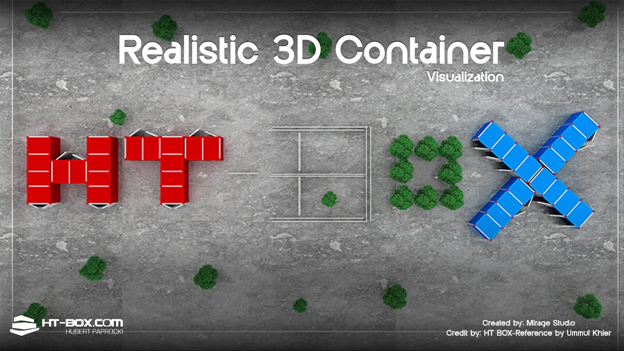 Realistic 3D Container Visualization | HT-Box | Shipping House Contain ...
