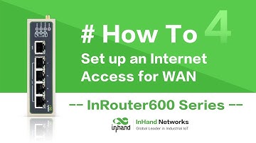 How to Set up an Internet Access for WAN? | IR600 series