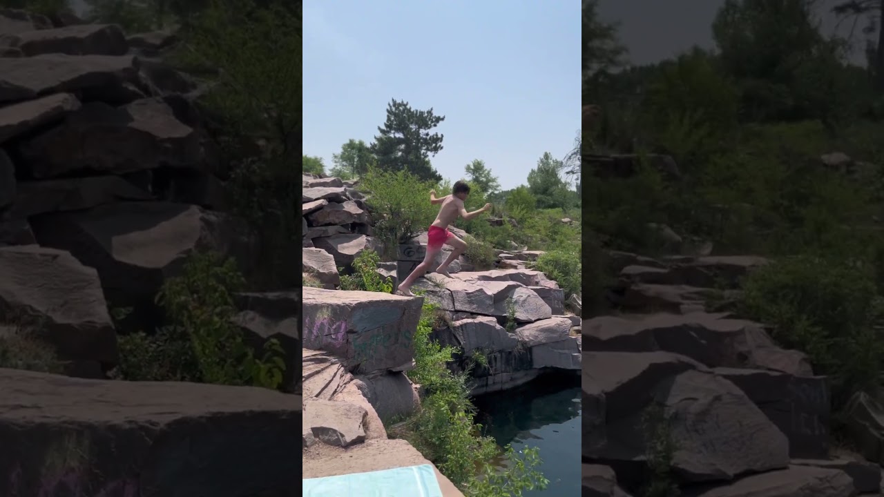 Jumping 30ft Into an Abandoned Quarry