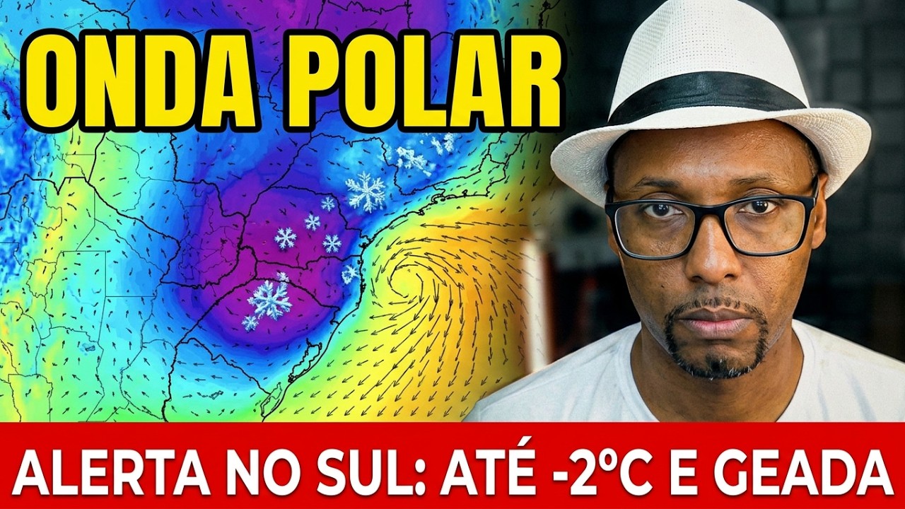 Miniatura oficial no YouTube do vídeo: ONDA POLAR: Frio Extremo de até -2°C e Geada Tardia no Sul e Sudeste