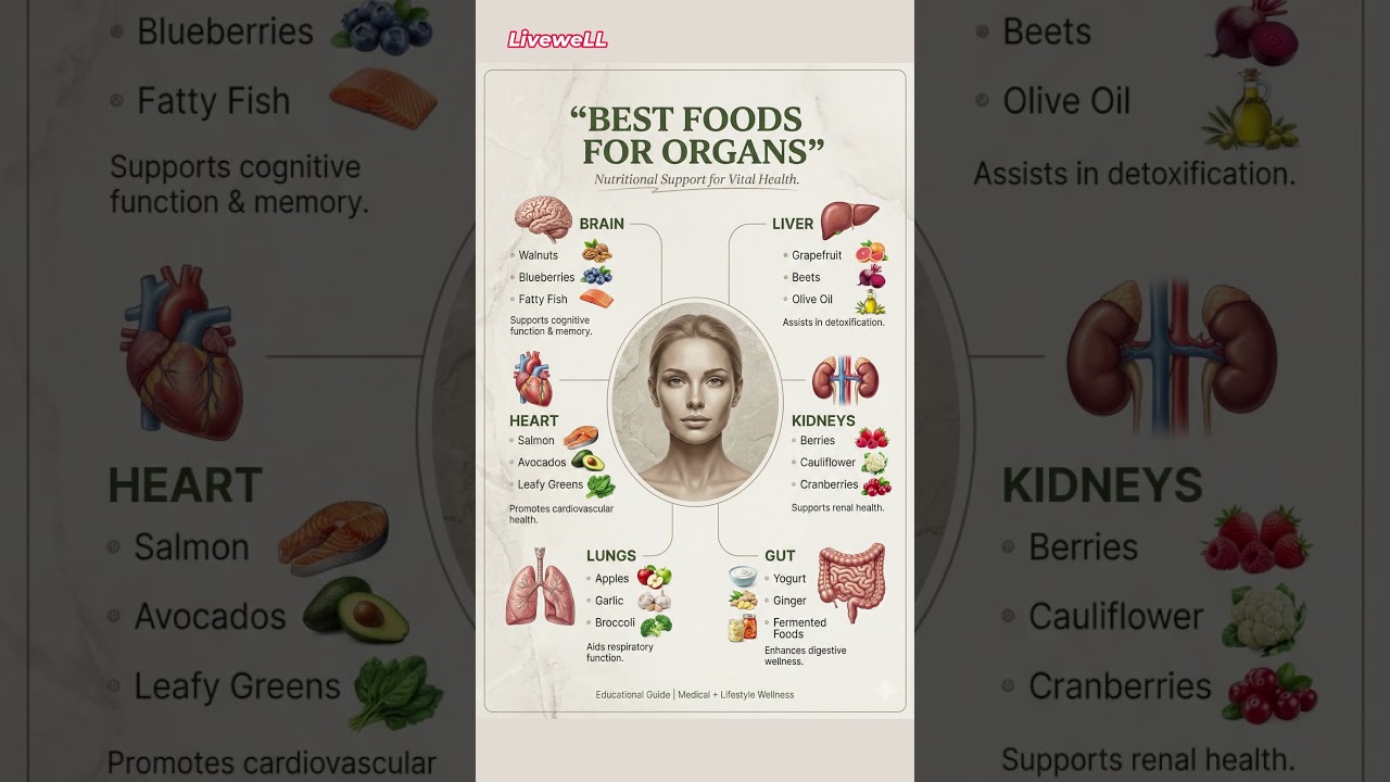 Best Foods for Different Organs — Eat Smart for Whole-Body Health!