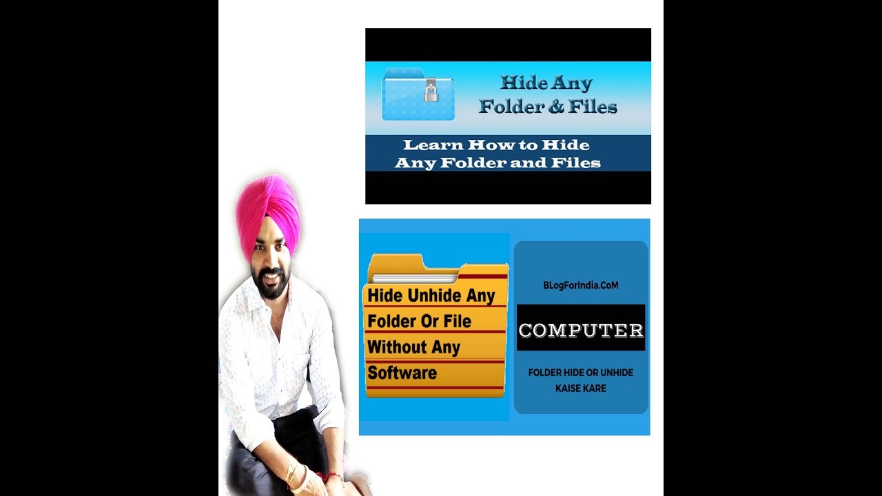 How to Hide and Unhide Folders in Windows 7 in punjabi - YouTube