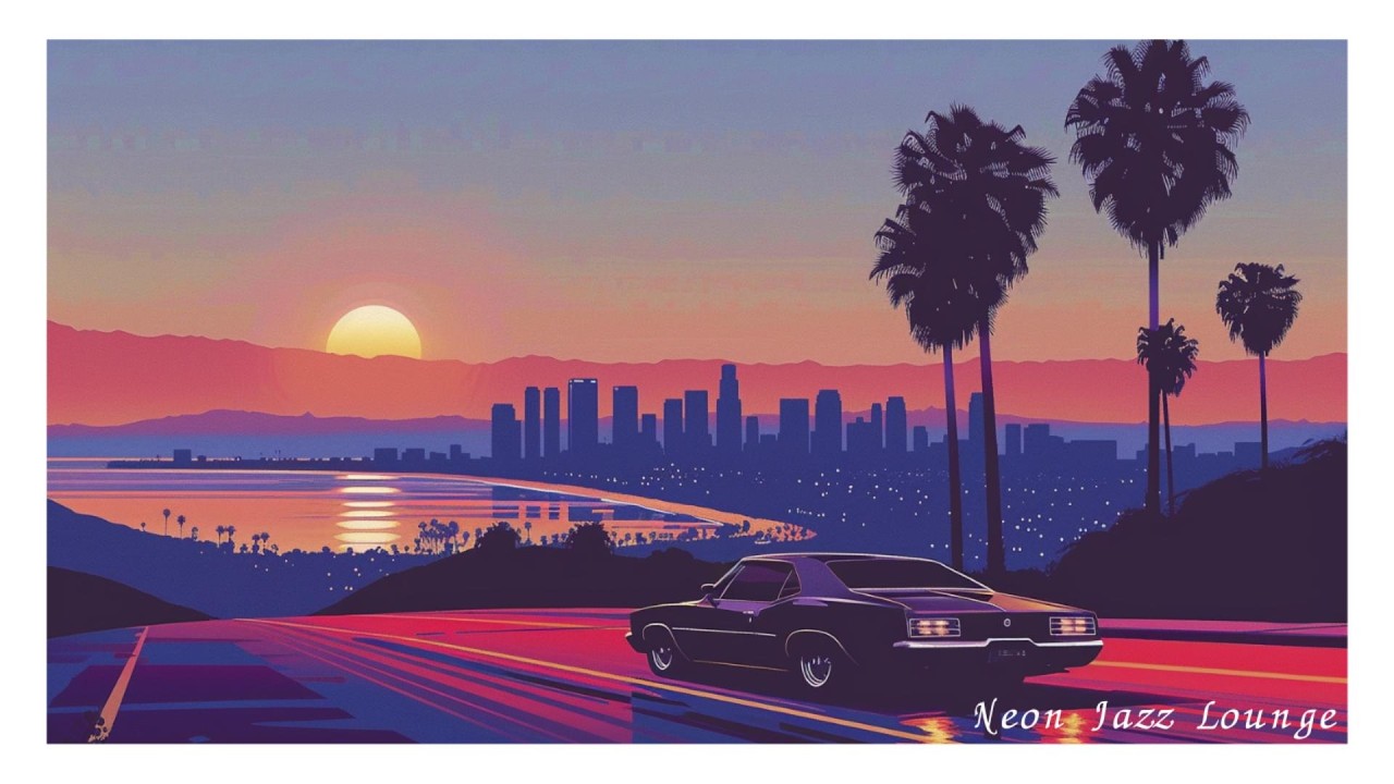 Los Angeles Coastal Skyline Jazz House Mix | Sunlit City Drive | for Deep Work