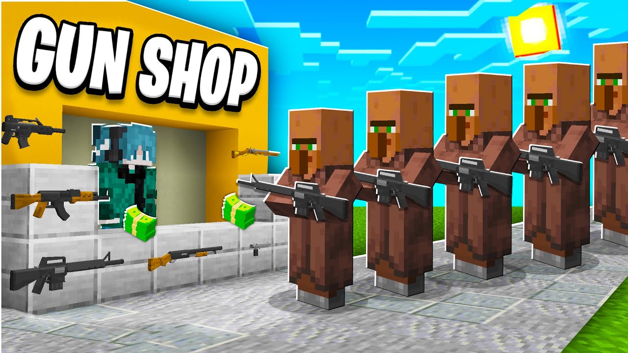 I Opened a GUN SHOP in Minecraft - YouTube