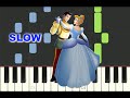 SLOW piano tutorial "SO THIS IS LOVE" from Disney Cinderella, with free sheet music (pdf)