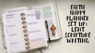 Faith Happy Planner Set Up | Lent Scripture Writing | Creative Faith & Co.