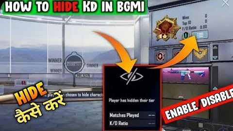 How to hide kd in bgmi | bgmi me kd hide kaise kare | How to hide kd in pubg 2024 |