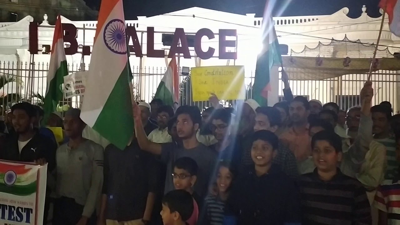 Residents of golden heights colony, Hyderabad in action against CAA NRC