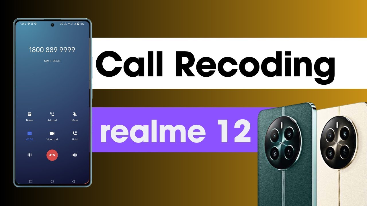 realme 12 5g auto call recording setting